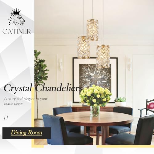 Gold Crystal Cluster Pendant Light