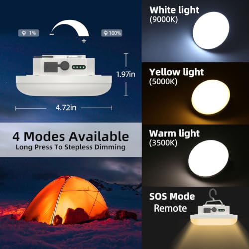 Rechargeable Camping Light Portable Hanging LED Tent Lights