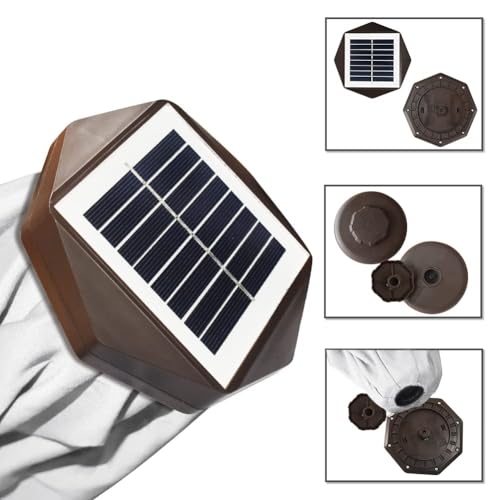 USA 10-Year-Non-Fading 10ft Market Patio Umbrella, Commercial Grade Table Sun Umbrella with 80 Solar LED Lights, Crank Open, Windproof & UPF 50+ UV Protection for Garden, Deck, Pool, Backyard, Natural