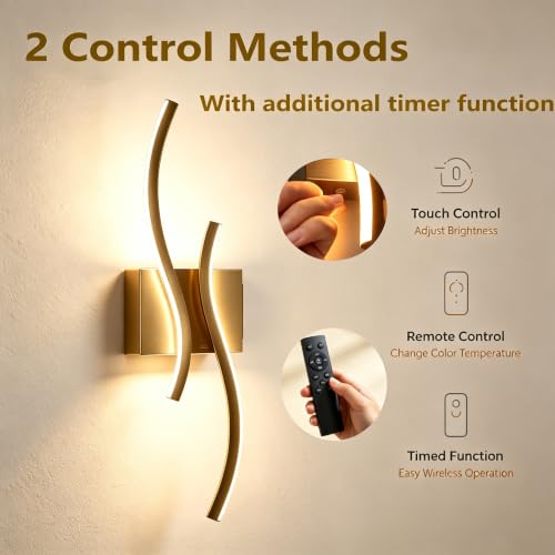 Battery Operated USB Rechargeable Wall Sconce