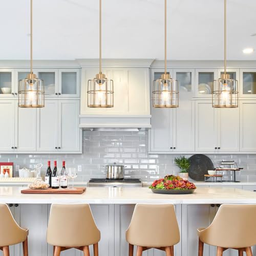 Modern Brass Pendant Light Kitchen Island Set of 2 (2 Count)
