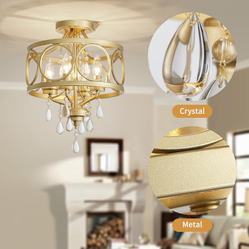 Crystal Ceiling Light Fixture