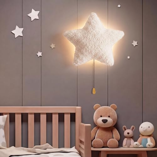 Fluffy Stars Night Light Wall Lamp Sleeping Nursery Lighting