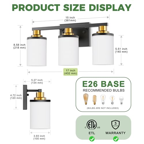 17 Inch Bathroom Light Fixtures