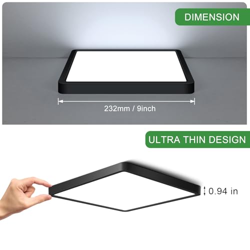 9Inch 18W Square LED Ceiling Light Fixtures Flush Mount
