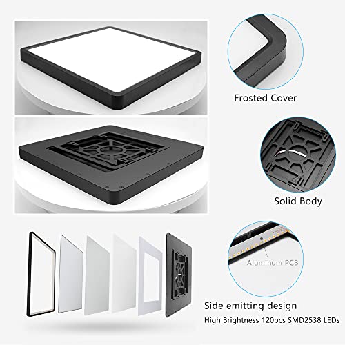 12Inch 24W Square LED Ceiling Light Fixtures Flush Mount