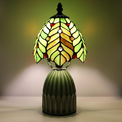 Tiffany Stained Glass Mushroom Table Lamp 12.5 Inch