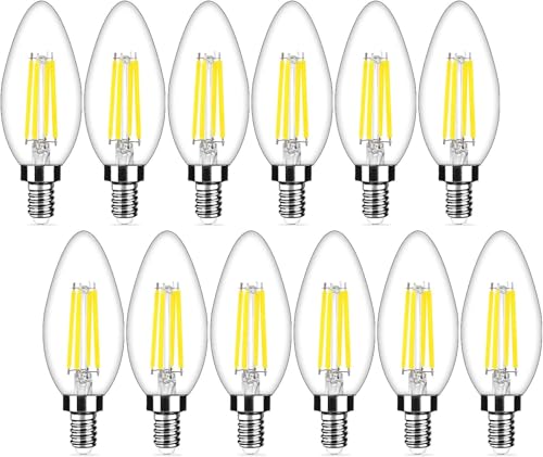 12 Pack Dimmable E12 LED Candelabra Bulbs 40Watt Equivalent (12 Count)