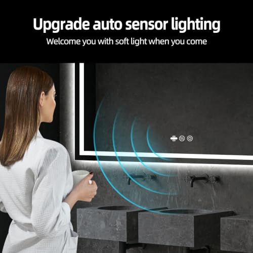 48" x 36" LED Bathroom Mirror with Lights