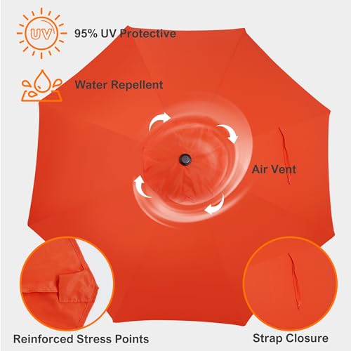 9ft Patio Umbrella Replacement Canopy
