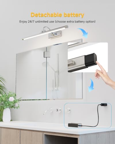 Modern Bathroom Vanity Light 24 inch Brushed Nickel 2Pack