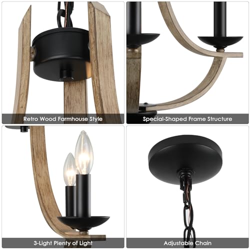 Farmhouse Chandelier for Dining Room 3 (3 Count)