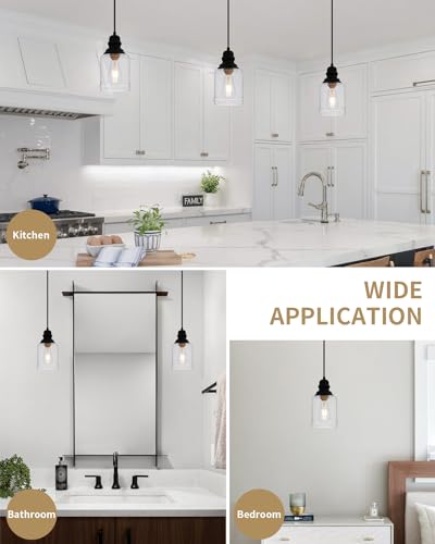 5.5 Inch Seeded Glass Mini Pendant Lights Kitchen Island