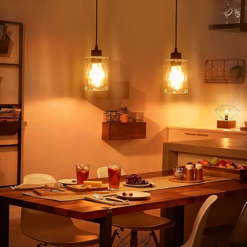 2 Pack Black Pendant Lights Kitchen Island (2 Count)