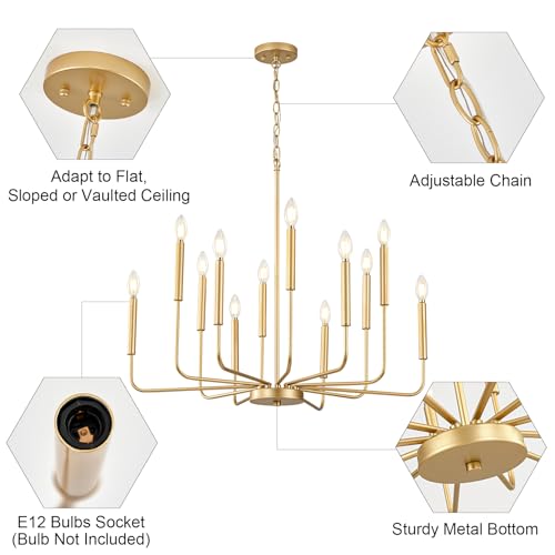 Modern Gold Chandelier for Dining Room