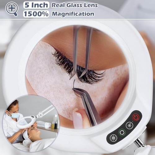 15X Magnifying Glass with Light and Stand