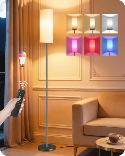 Dimmable Floor Lamp for Living Room with RGB Colors