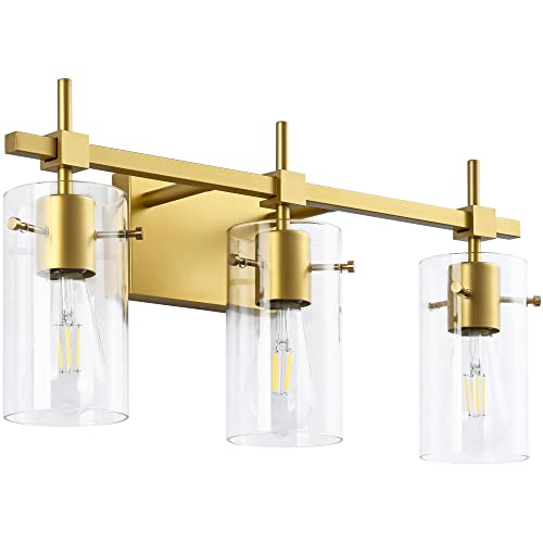 Gold 3 Lights Bathroom Light Fixtures for Mirror Vanity Lights Bathroom Vanity Light Wall Sconce