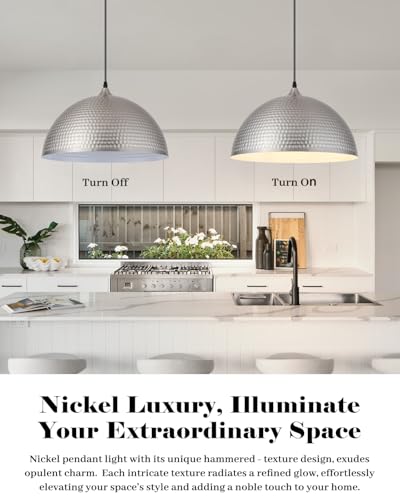 Brushed Nickel Pendant Light 16 inch