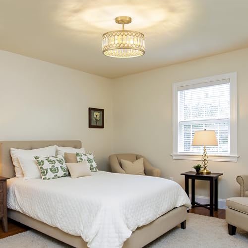 Crystal Gold Ceiling Light