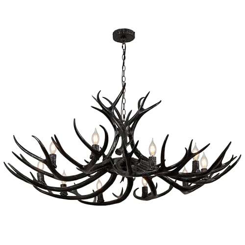 Eldora 10 Light Resin Antler Chandelier 49"