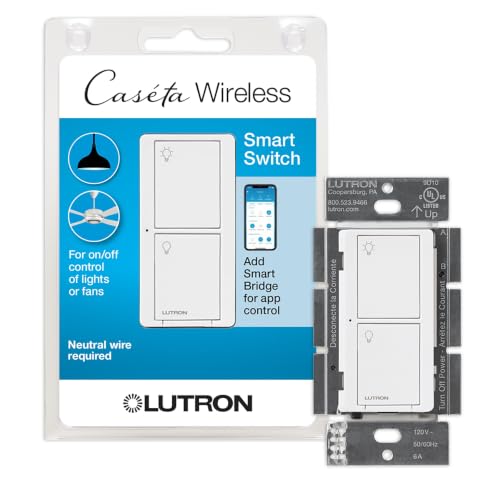 Caseta Smart Light Switch for Lighting and Fans