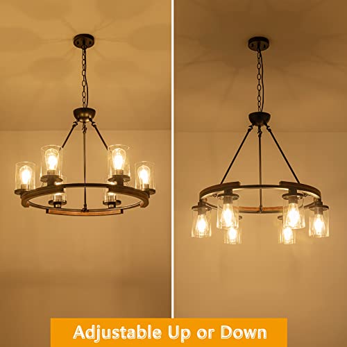 28 Inch Wagon Wheel Chandelier