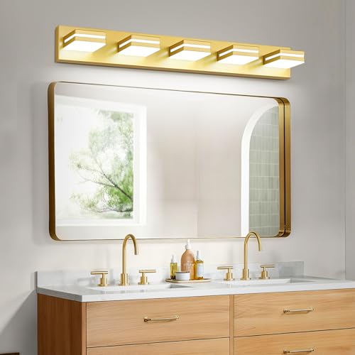 Modern LED Gold Acrylic Bathroom Lights Fixtures 5