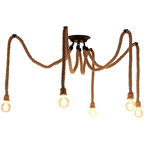 E27 Hemp Rope Pendant Light