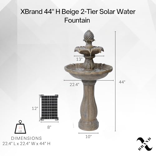 44" Solar Powered Outdoor 2