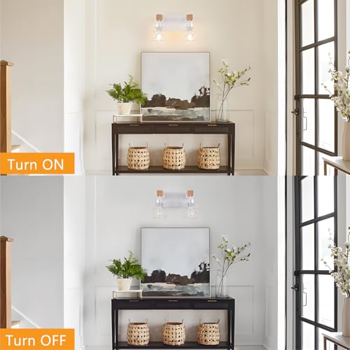 2 Light White Bathroom Light Fixtures
