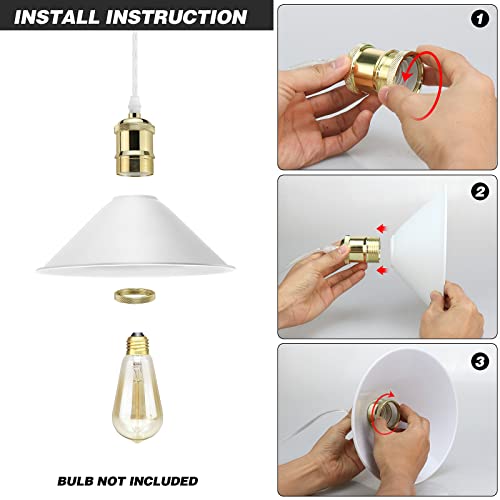 White Plug in Pendant Light
