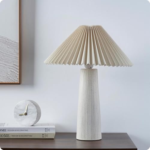 18 in Ivory Ceramic Table Lamp