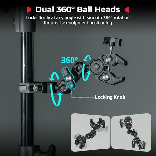 Double Super Clamp Mount with Magic Arm