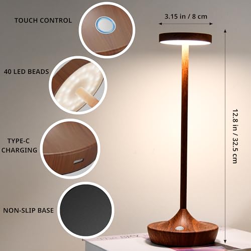 2 Pack Cordless Table Lamps
