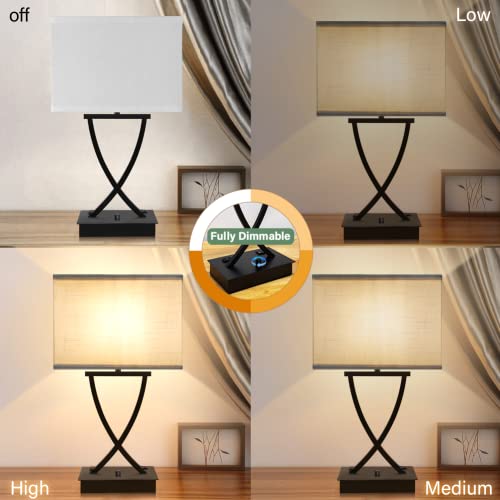 Fully Dimmable Medium Table Lamp for Bedroom with Type C