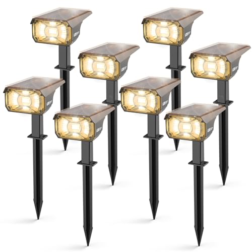 3 Brightness Modes Solar Outdoor Lights (8 Count)
