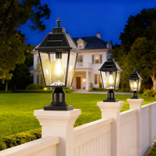 22.5" Large Solar Lamp Post Light