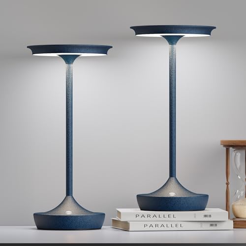 LED Rechargeable Cordless Outdoor 6000mAh Battery Table Lamp 2 (2 Count)