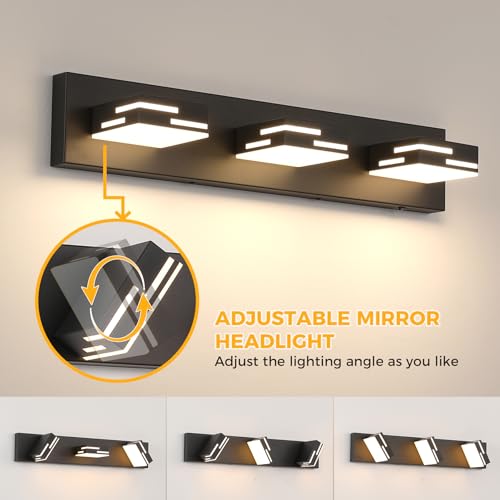 3 Light 5CCT Modern Bathroom Vanity Light Fixtures