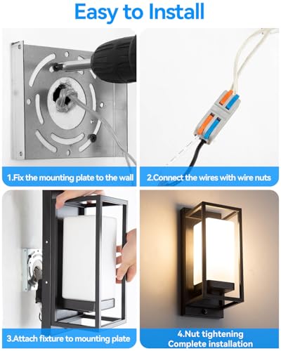 Dusk to Dawn Outdoor Wall Lights 2 Pack