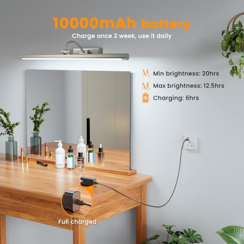 Modern Bathroom Vanity Light 24 inch Brushed Nickel 2Pack