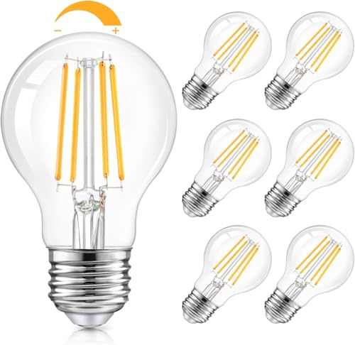 A19 Dimmable LED Light Bulbs 100W Equivalent (6 Count)