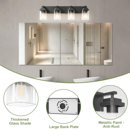 Black Bathroom Light Fixtures