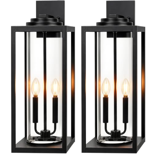 Large 24 Inch Outdoor Wall Light Fixtures (2 Count)