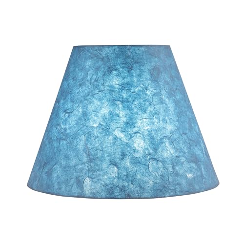 32641 Transitional Empire Shape Spider Construction Lamp Shade in Denim Blue