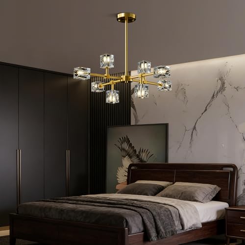 Modern Sputnik Gold Chandelier