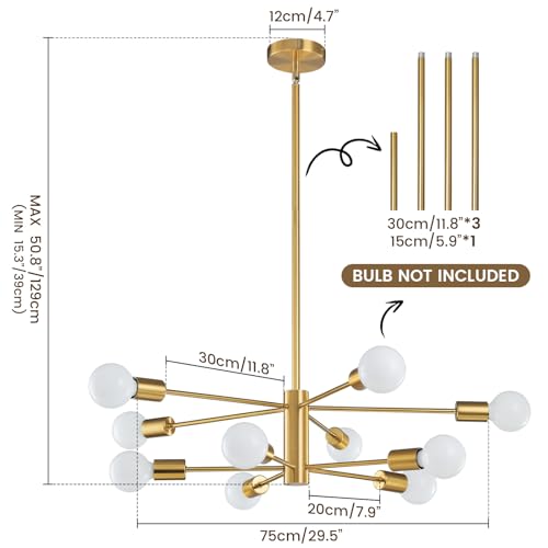 Modern Chandelier Ceiling Light Fixture Sputnik Chandelier 10