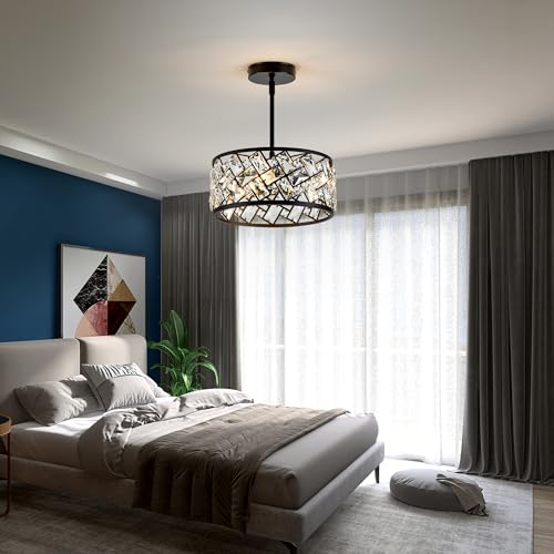 3 Light Crystal Ceiling Light Fixture