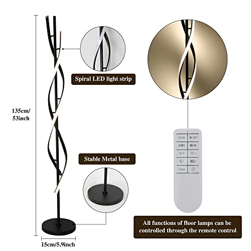 Modern Spiral Floor Lamp for Living Room